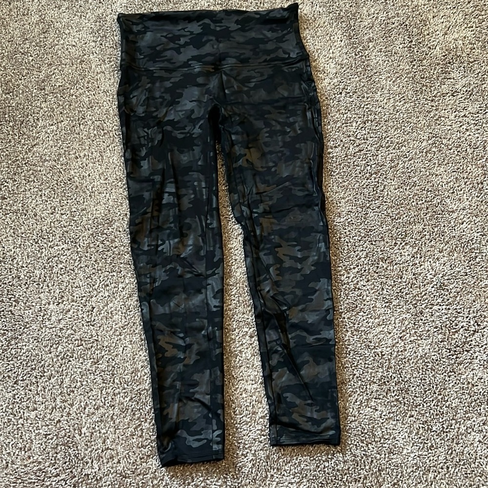 NWOT. Spanx Camo Black Leggings.